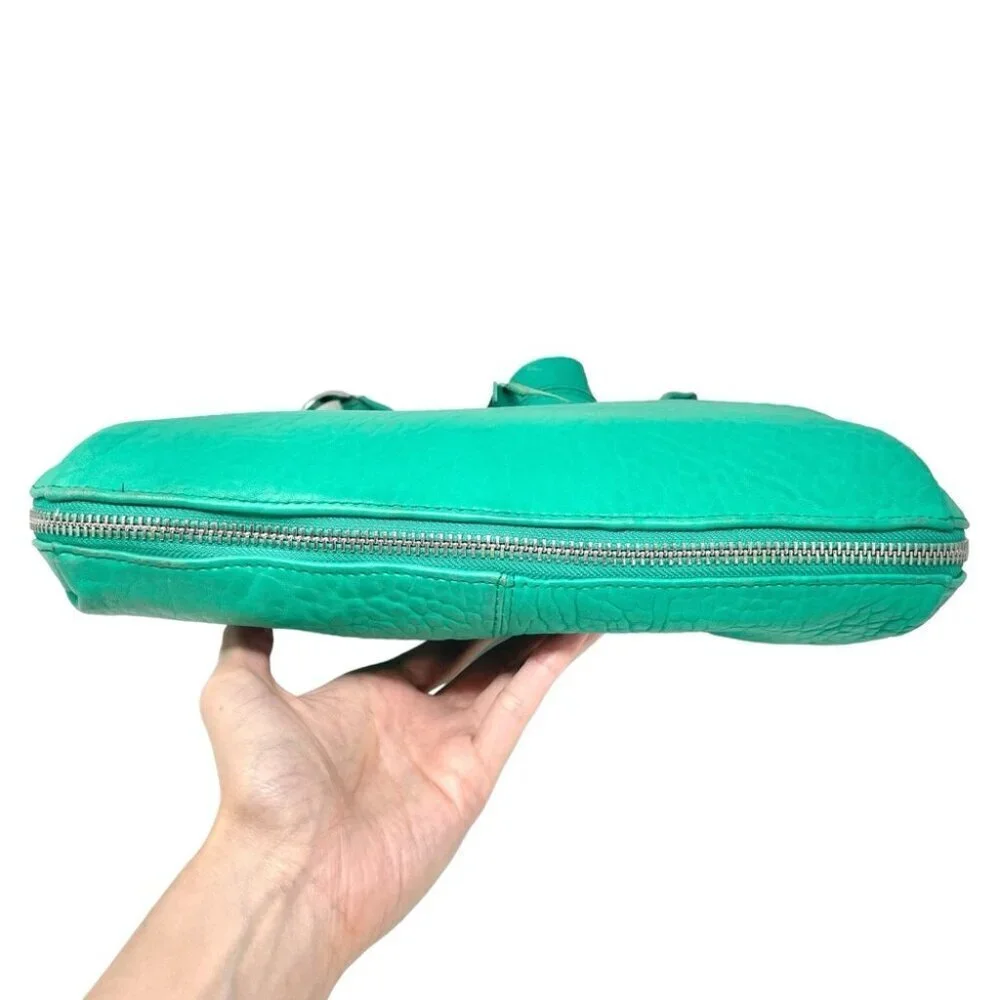 Aimee Kestenberg Good Times Teal Bubble Leather Hobo Bag